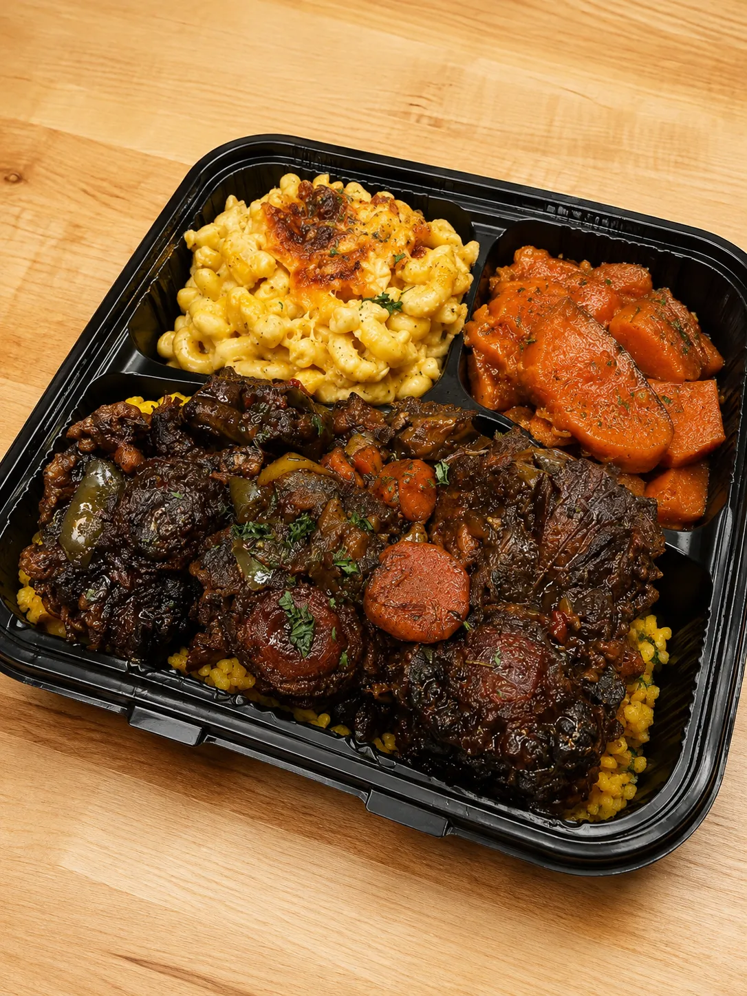 Southern Soul: Oxtails, Yellow Rice & Gravy + Yams &  Mac n Cheese